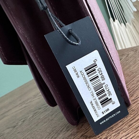 NWT! Botkier Cobble Hill Satchel -Port Wine saffiano leather - Picture 5 of 10